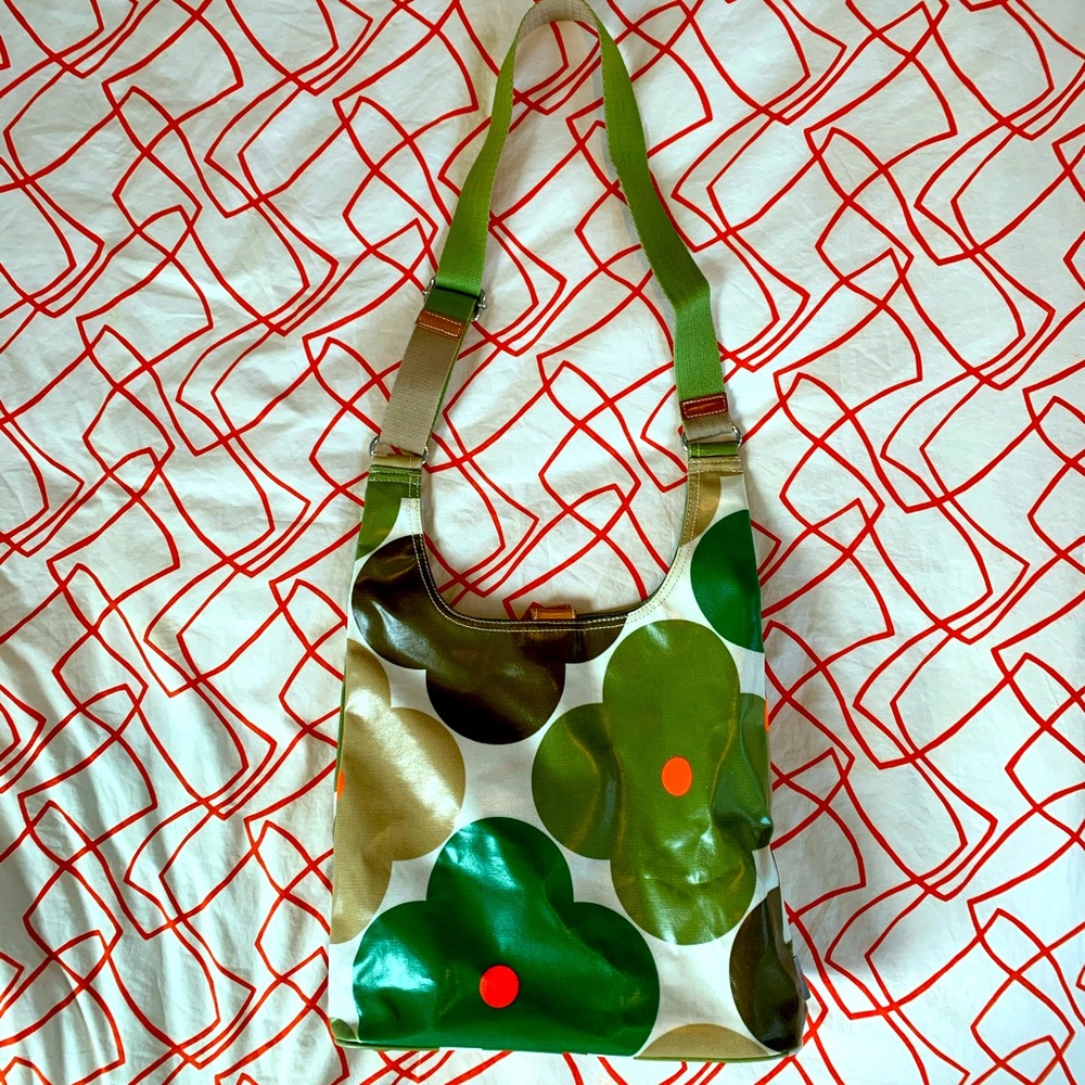 Oral Kiely Coated Canvas Midi Crossbody Bag